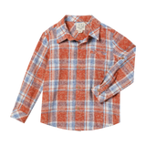 Me & Henry ATWOOD woven shirt rust/blue washed plaid