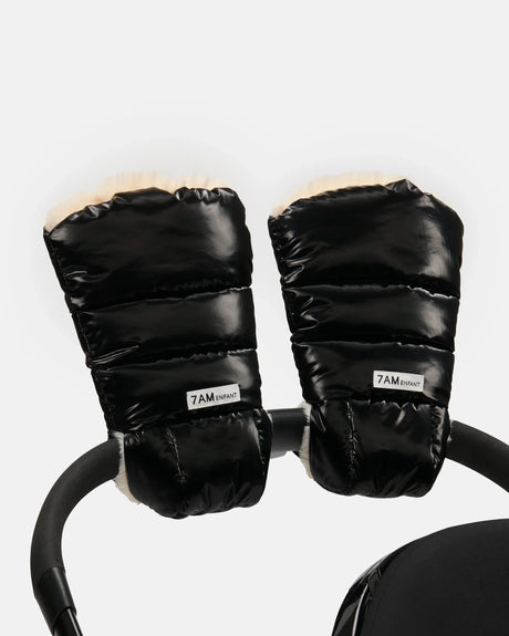 7AM Enfant Warmmuffs - Ushuaia Black Liquid Shine - Princess and the Pea Boutique