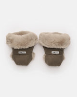 7AM Enfant Warmmuffs - Helsinki Moss Brown Faux Fur - Princess and the Pea Boutique