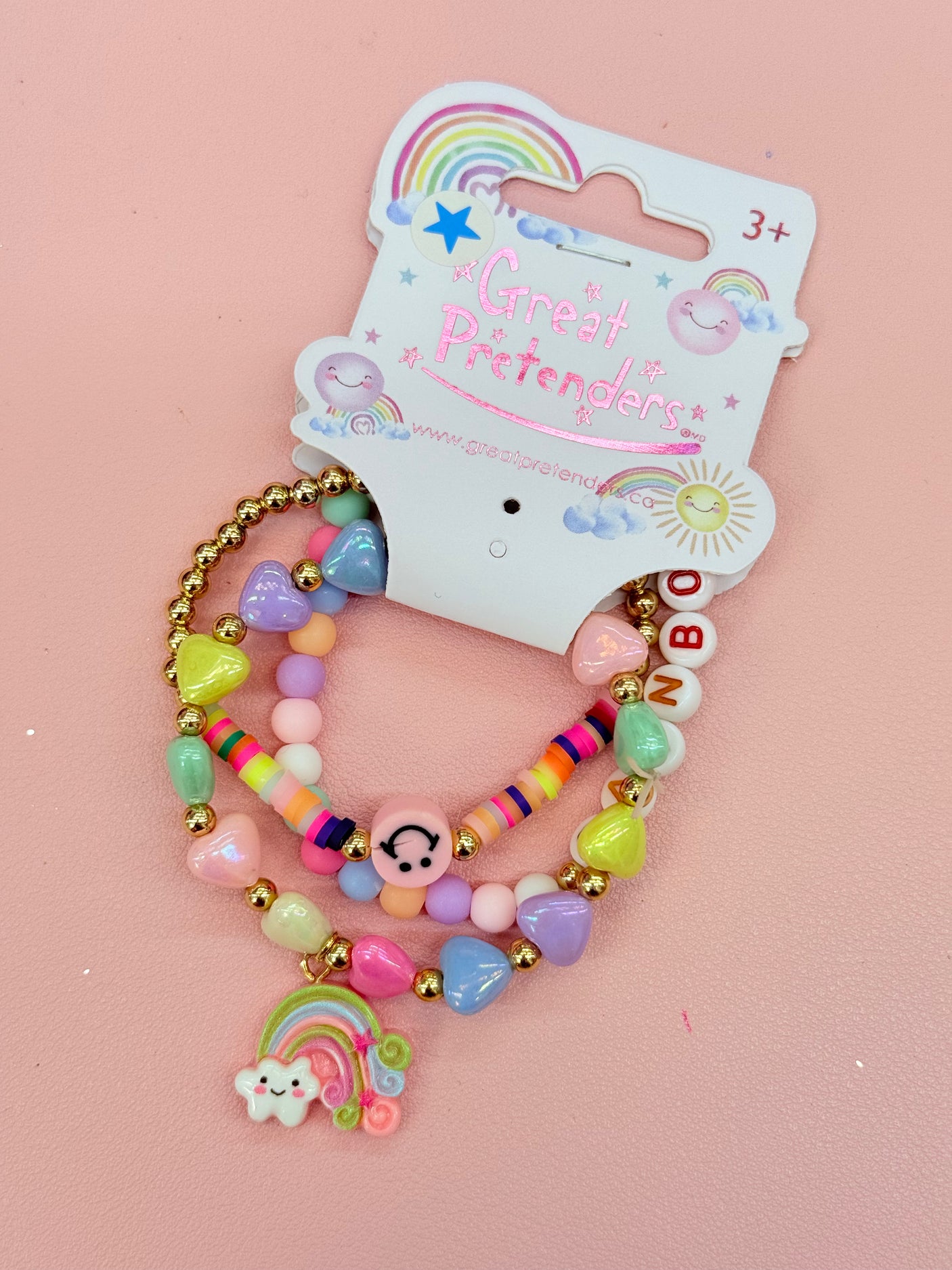 Great Pretenders Rainbow Bracelets (3 pieces)