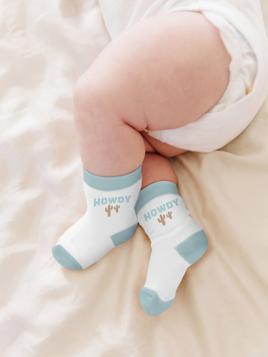 Baby Socks Trios Howdy Partner Blue