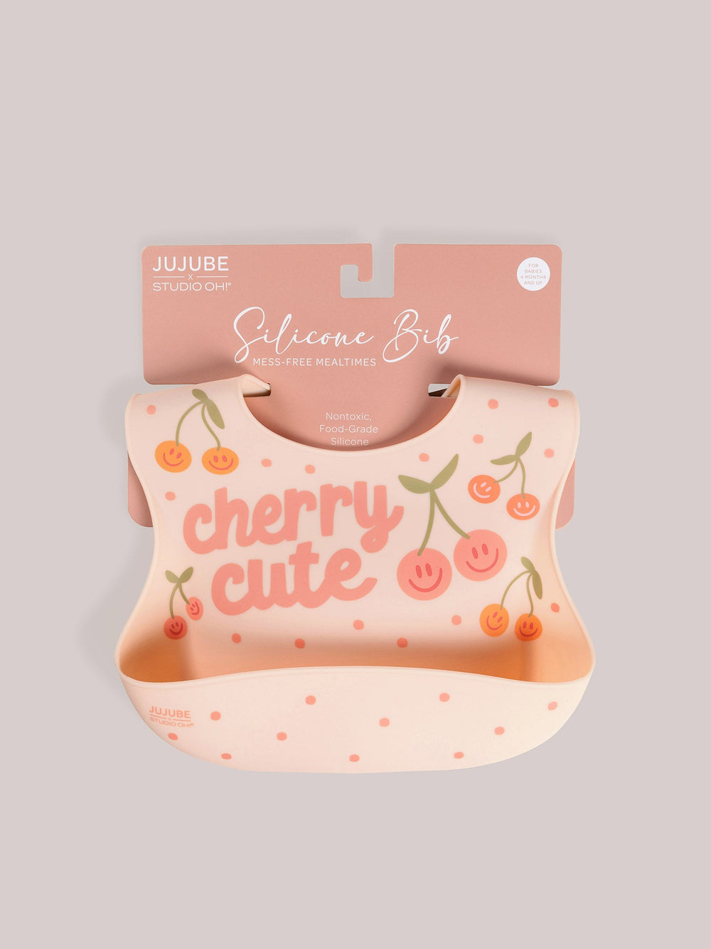 Silicone Bibs Cherry Cute by Doodle By Meg