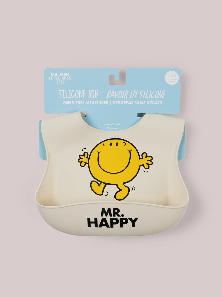 Silicone Bibs Mr. Happy