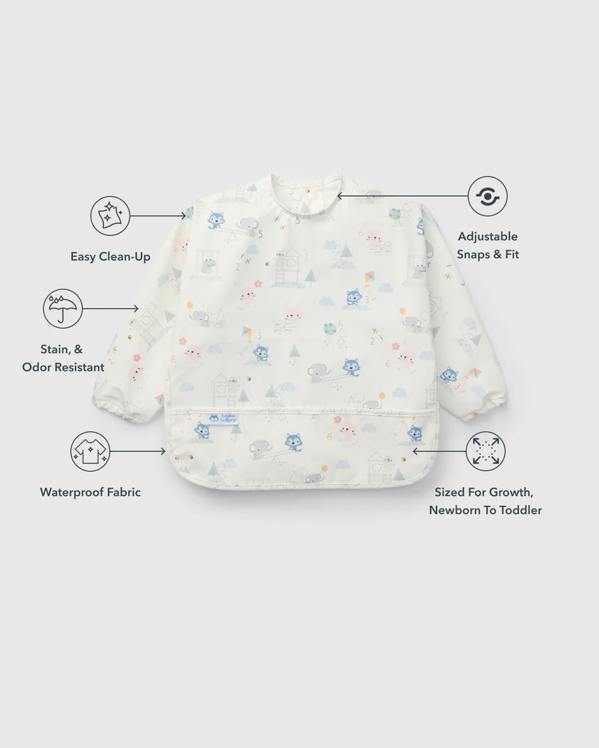 Loulou Lollipop Long Sleeve Bib - Mini Mathletes