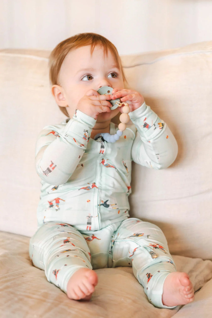 Loulou Lollipop OneC™ Silicone Pacifier Clip - Blue Fog