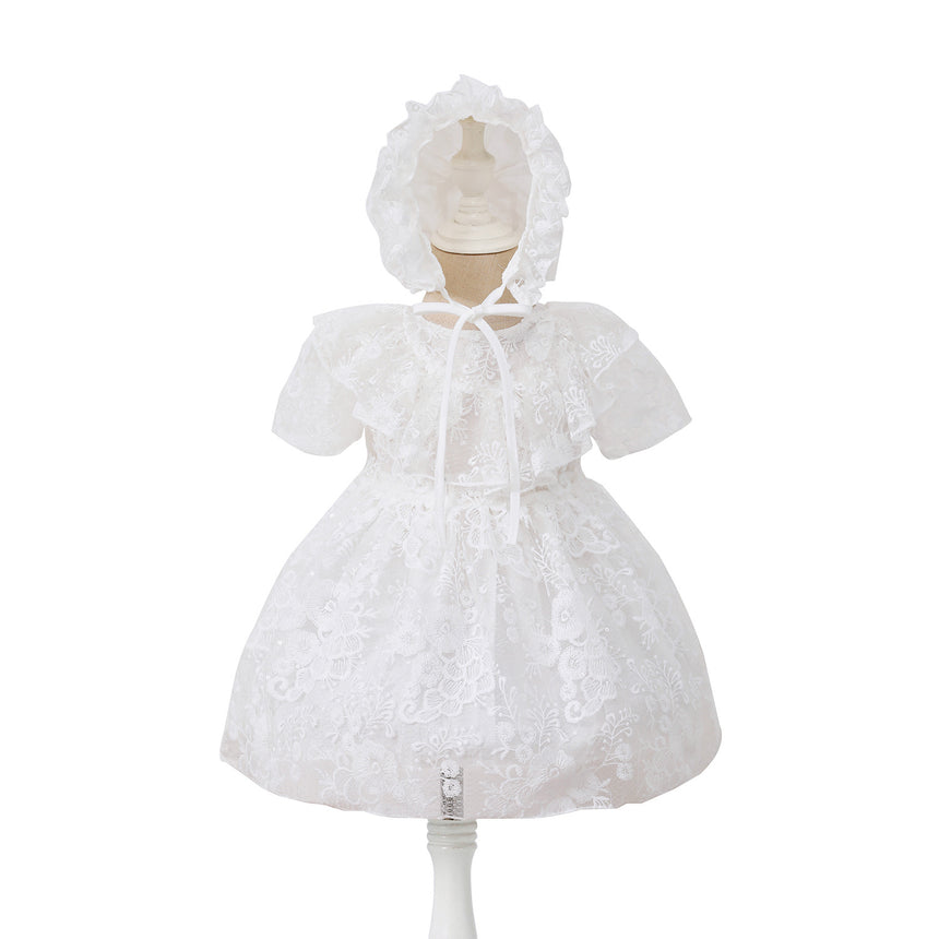 Babyhood Celeste Lace Baby Dress - White