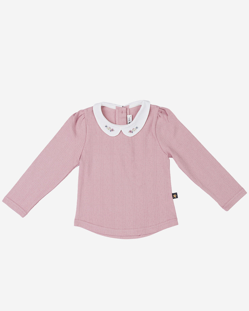 Petite Hailey Prom Collar Top - Pink