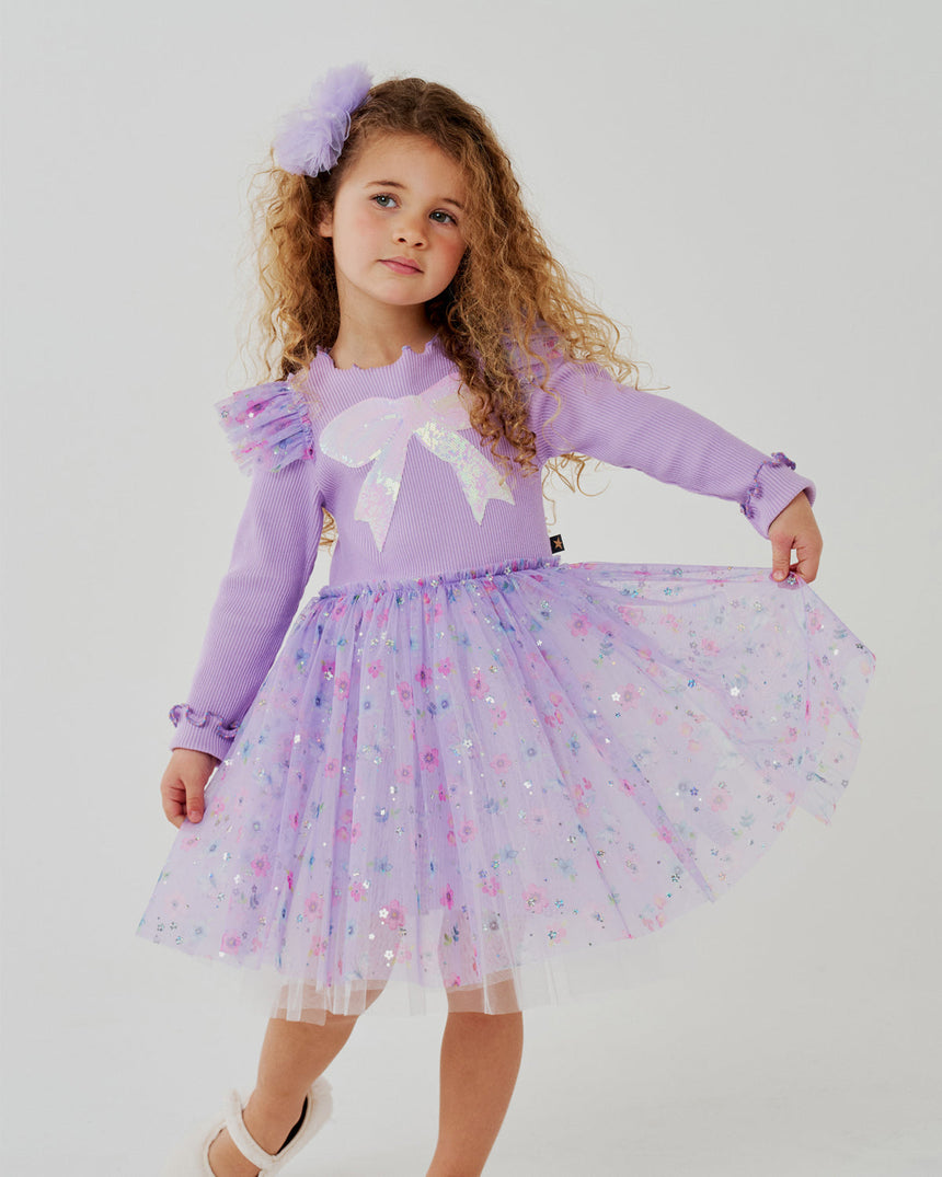 Petite Hailey Raina Flower Tutu - Purple