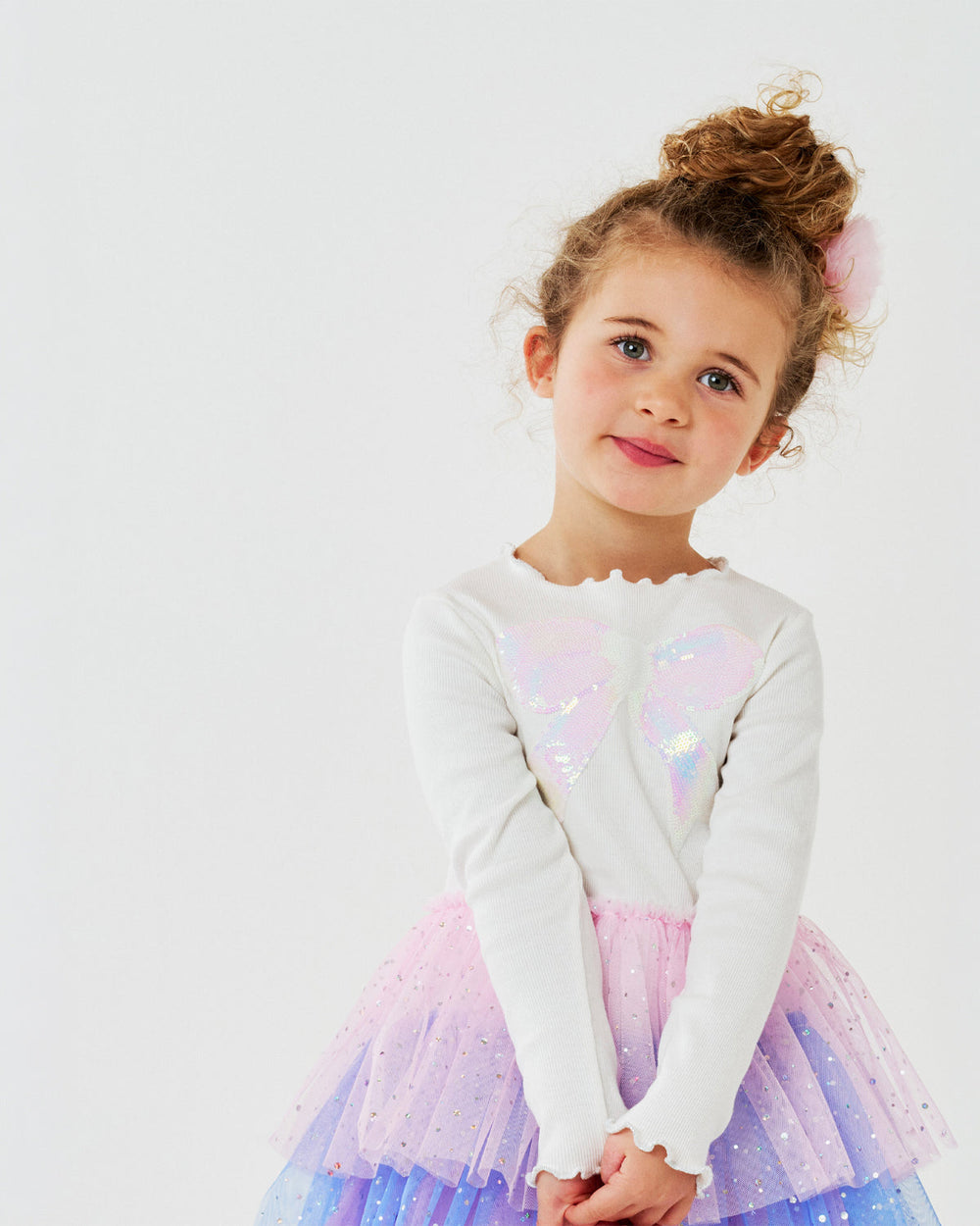 Petite Hailey Kim 3 Layered Tutu - White