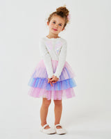 Petite Hailey Kim 3 Layered Tutu - White