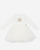 Petite Hailey Hailey LS Star Tutu - Ivory