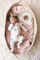 Kyte Baby Zippered Footie in Retro Rainbow - Princess and the Pea Boutique