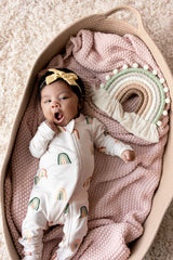 Kyte Baby Zippered Footie in Retro Rainbow - Princess and the Pea Boutique