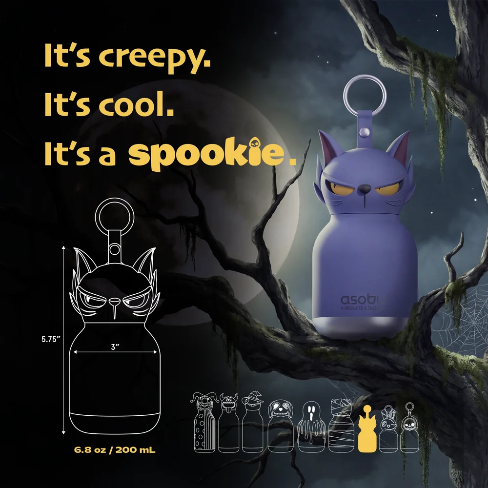 Asobu Mini Phantom Cat Spookie Bottle