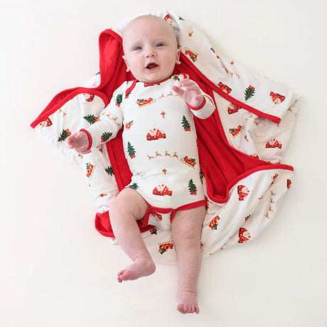 Kyte Baby Baby Blanket in Santa Sleigh