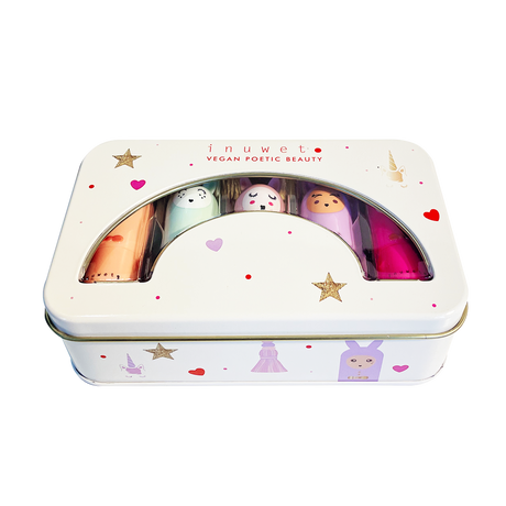Inuwet Rainbow Deluxe Box – 5 Lip Balms - Princess and the Pea Boutique