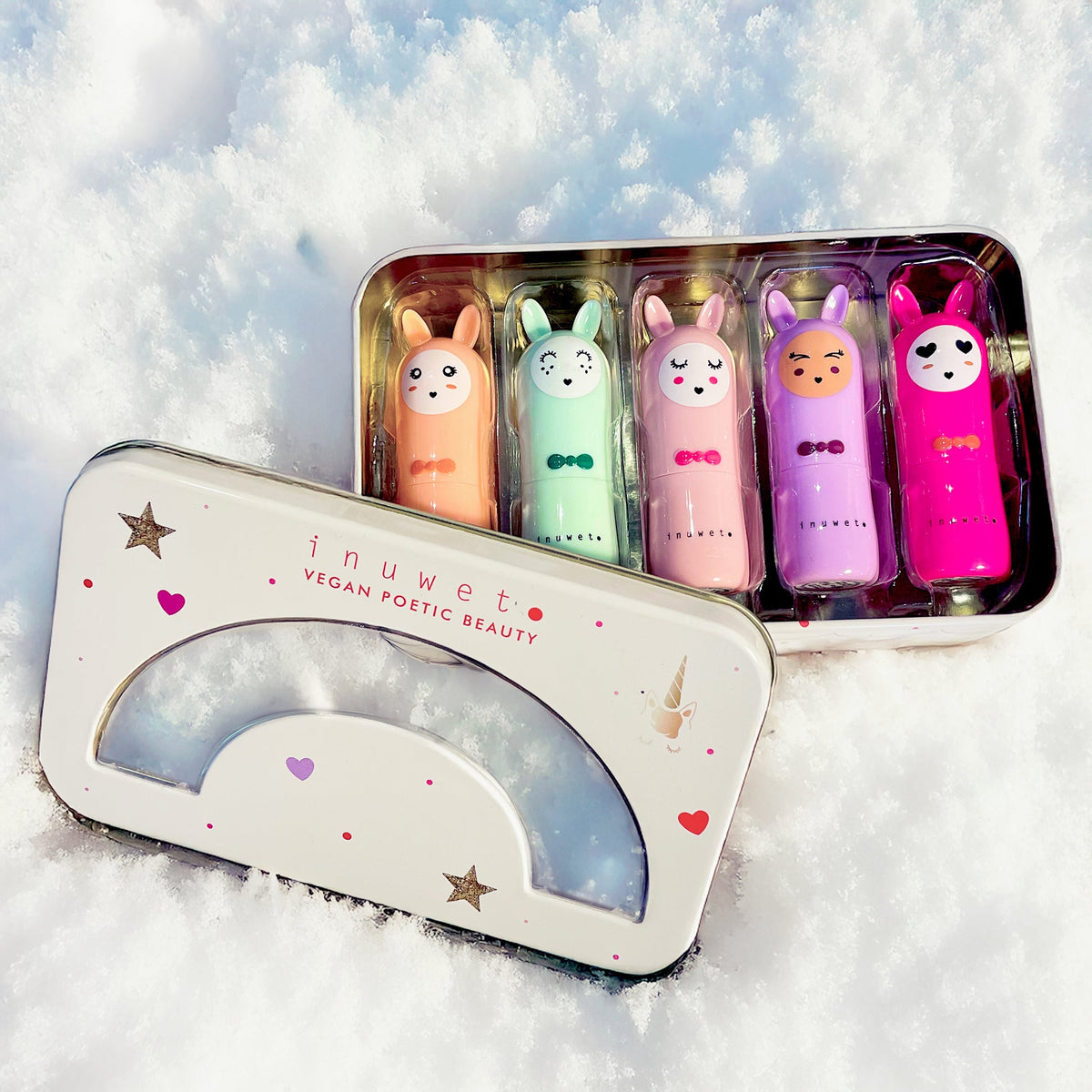 Inuwet Rainbow Deluxe Box – 5 Lip Balms - Princess and the Pea Boutique