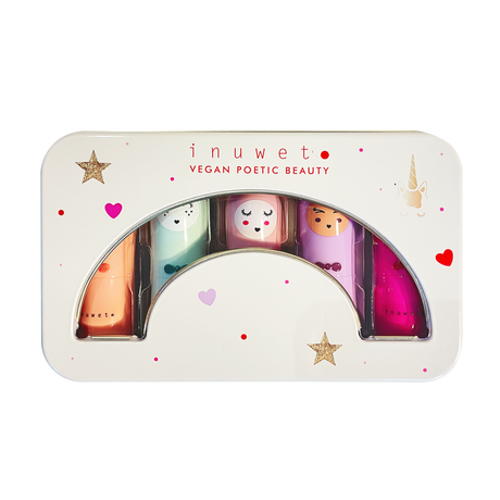 Inuwet Rainbow Deluxe Box – 5 Lip Balms - Princess and the Pea Boutique