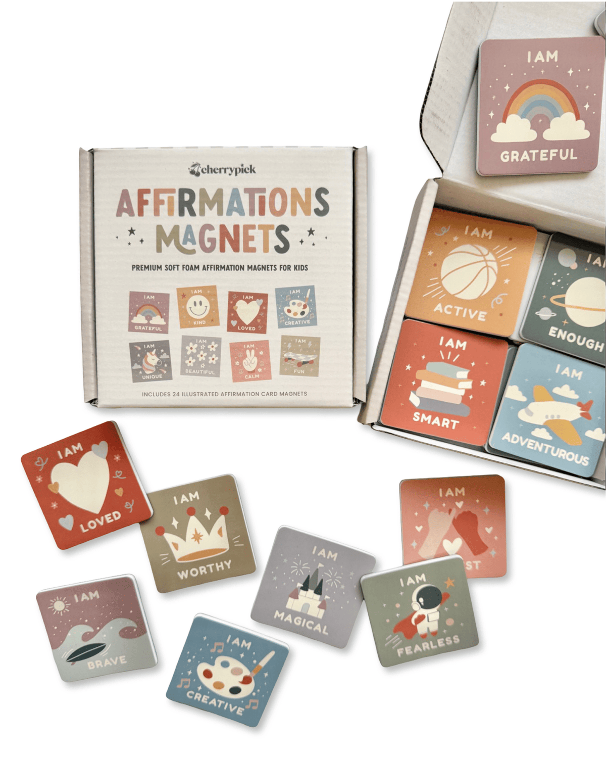 Affirmations Magnets - Soft Foam Magnetic Set - Princess and the Pea Boutique
