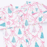 Angel Dear 2 Way Ruffle Back Zipper Footie - Bow Trellis Tree - Princess and the Pea Boutique
