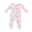 Angel Dear 2 Way Ruffle Back Zipper Footie - Princess Unicorns and Castle - Princess and the Pea Boutique
