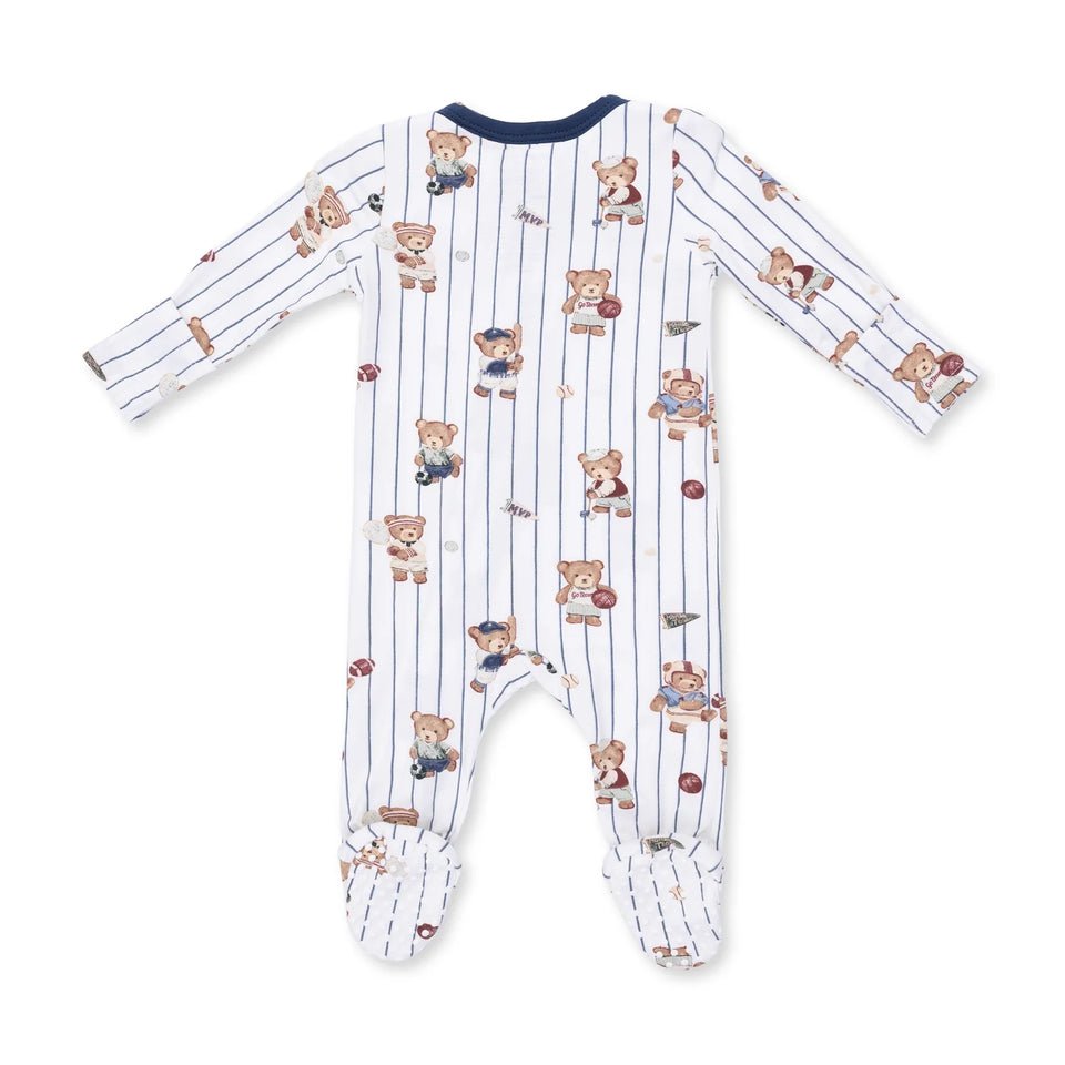 Angel Dear 2-way Zippered Footie- Mixed Sports Bears - Princess and the Pea Boutique