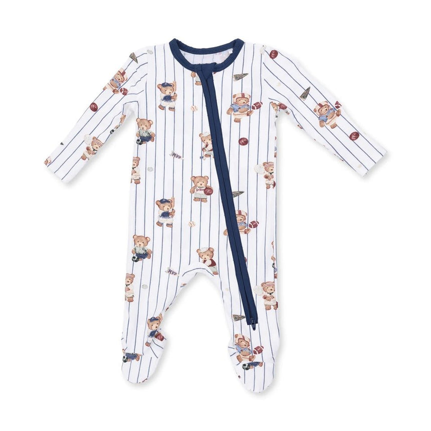 Angel Dear 2-way Zippered Footie- Mixed Sports Bears - Princess and the Pea Boutique