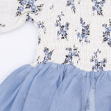 Angel Dear Long Sleeve Smocked Bubble with Tutu - Belle Rosette Dot - Princess and the Pea Boutique