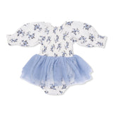 Angel Dear Long Sleeve Smocked Bubble with Tutu - Belle Rosette Dot - Princess and the Pea Boutique