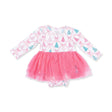 Angel Dear Long Sleeve Tutu Bodysuit Dress - Bow Trellis Tree - Princess and the Pea Boutique