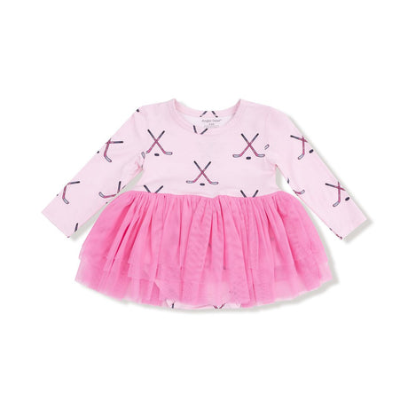 Angel Dear Long Sleeve Tutu Bodysuit - Hockey Pink - Princess and the Pea Boutique