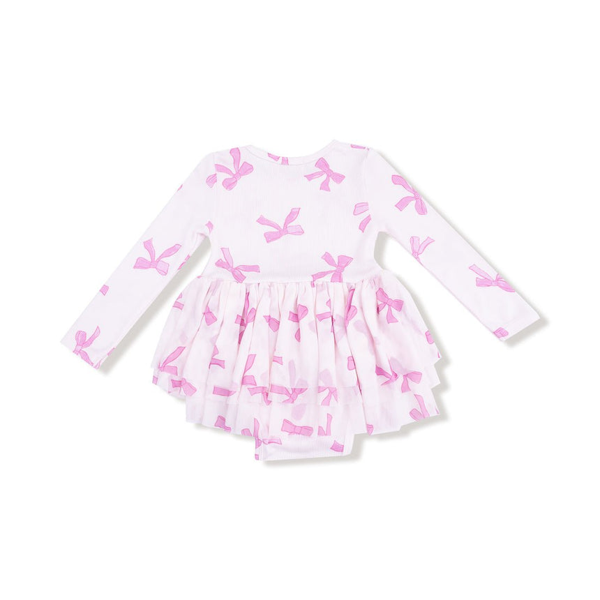 Angel Dear Long Sleeve Tutu Bodysuit - Pretty Bows - Princess and the Pea Boutique