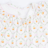 Angel Dear Puff Sleeve Bishop Dress and Bloomer - Pretty Pumpkin Trellis - Princess and the Pea Boutique
