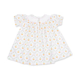 Angel Dear Puff Sleeve Bishop Dress and Bloomer - Pretty Pumpkin Trellis - Princess and the Pea Boutique