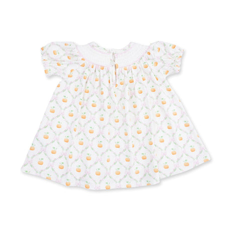 Angel Dear Puff Sleeve Bishop Dress and Bloomer - Pretty Pumpkin Trellis - Princess and the Pea Boutique