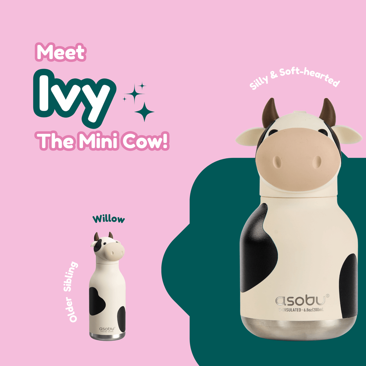 Asobu Mini Cow Bestie Bottle - Princess and the Pea Boutique