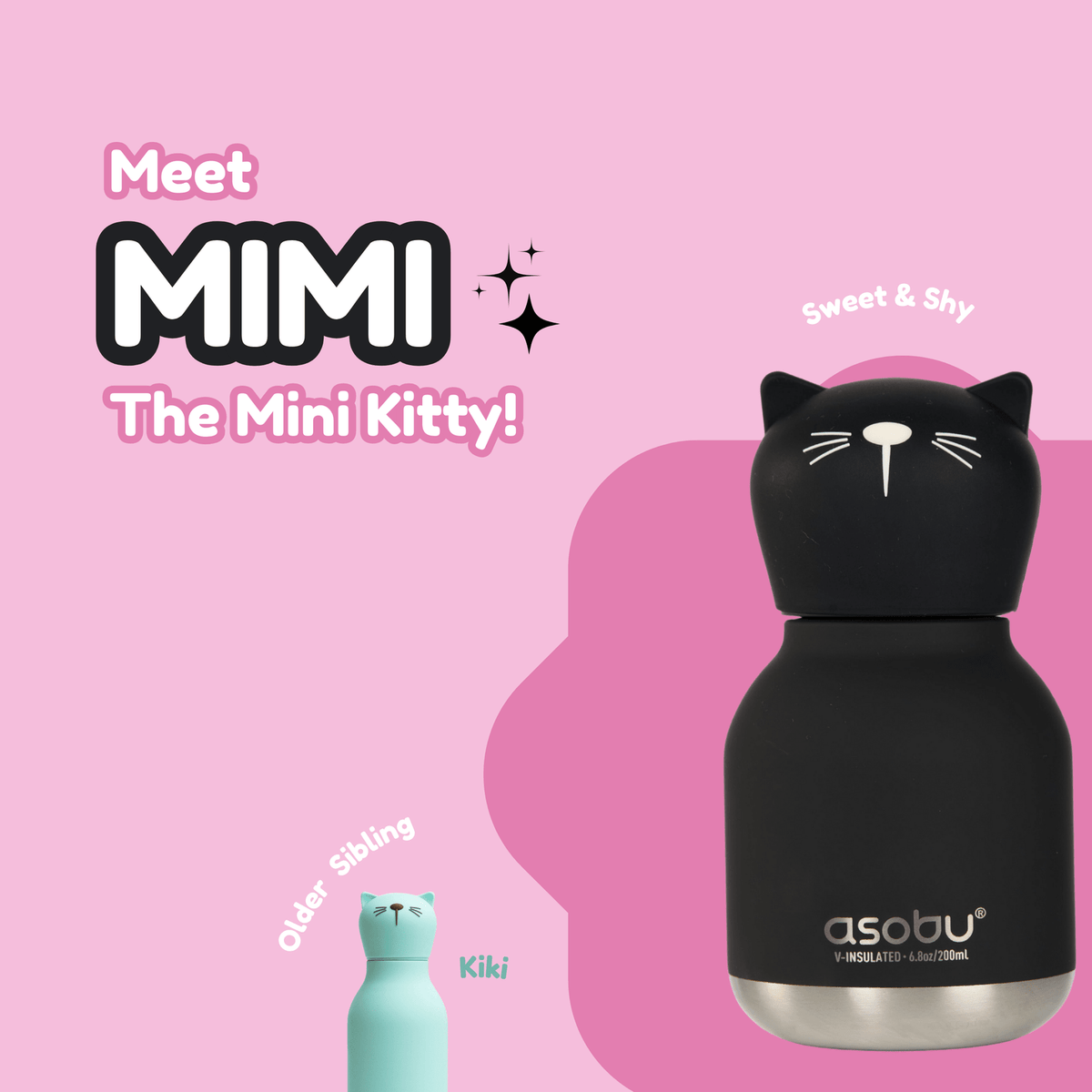 Asobu Mini Kitty Bestie Bottle - Princess and the Pea Boutique