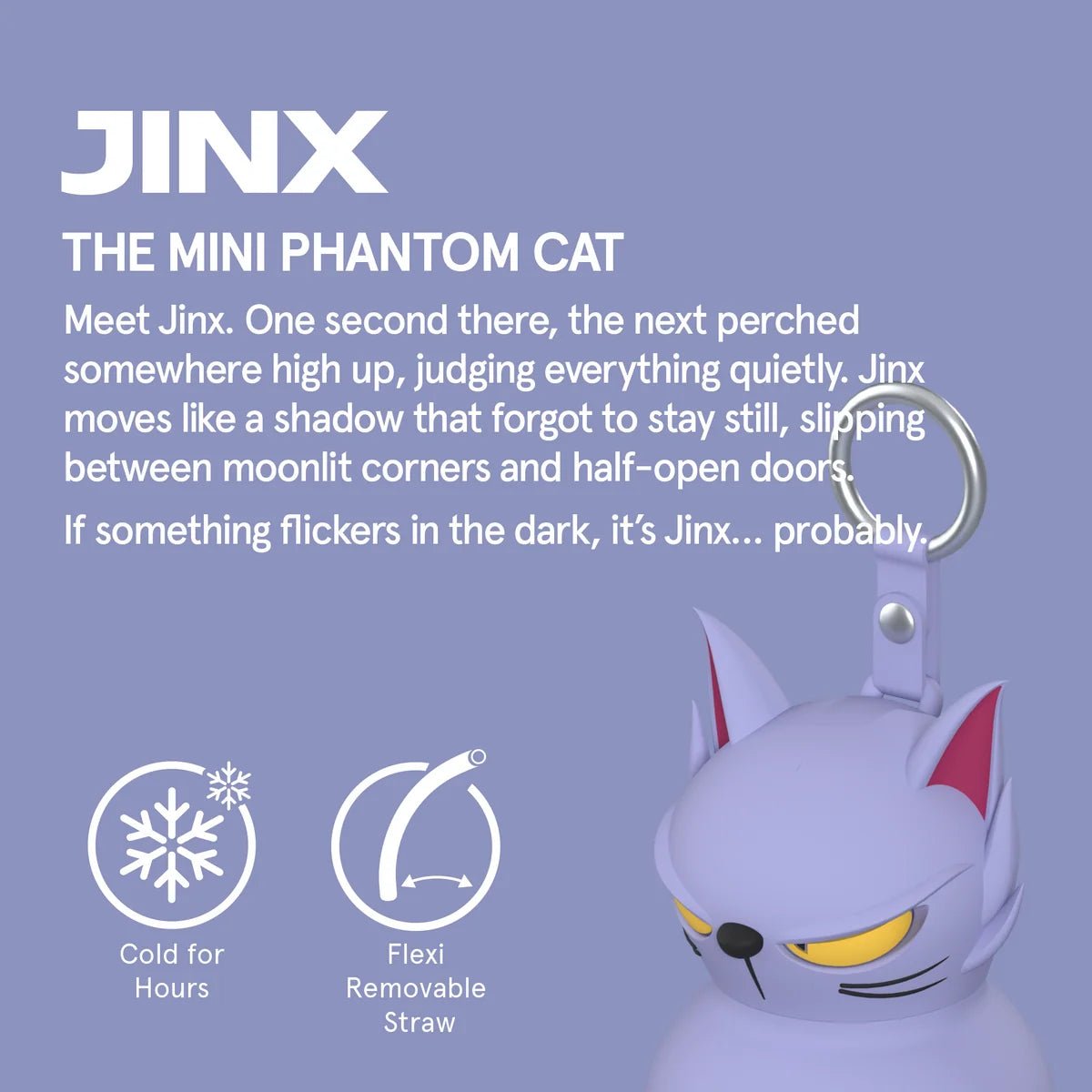 Asobu Mini Phantom Cat Spookie Bottle - Princess and the Pea Boutique