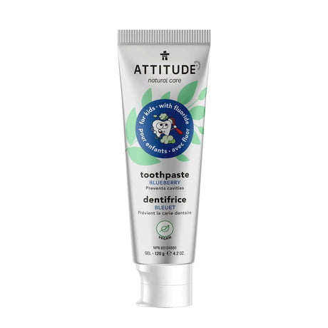 Attitude Kids Toothpaste with fluoride - Blueberry 120g - Princess and the Pea Boutique