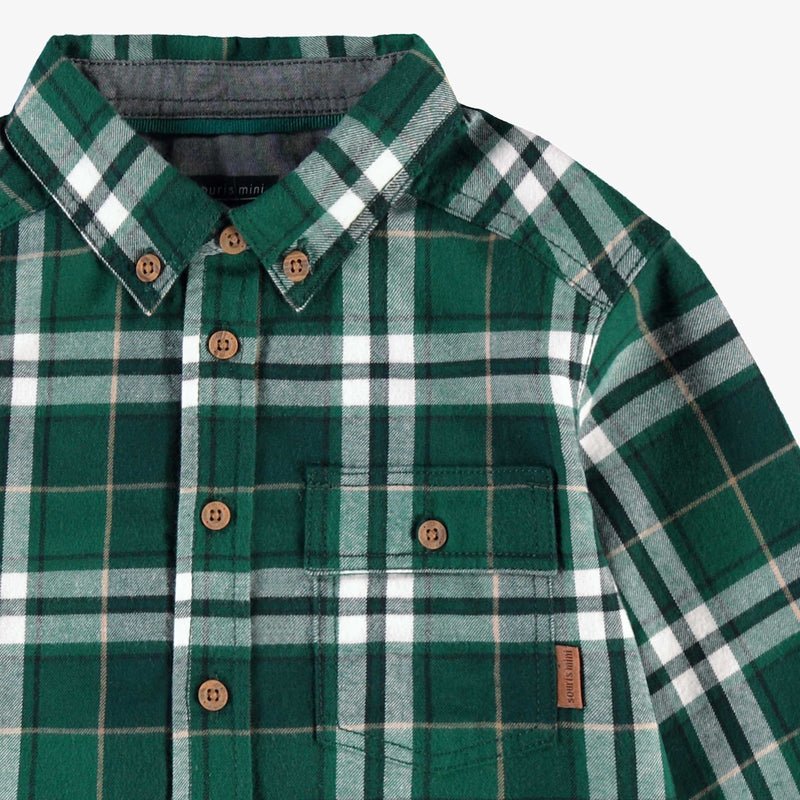 Baby Green Plaid Shirt - Princess and the Pea Boutique