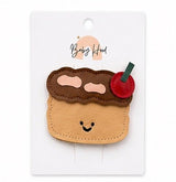 Baby Hood Cherry Cake Hair Clip - Princess and the Pea Boutique