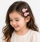 Baby Hood Gingham Apple Hair Clip Duo - Princess and the Pea Boutique