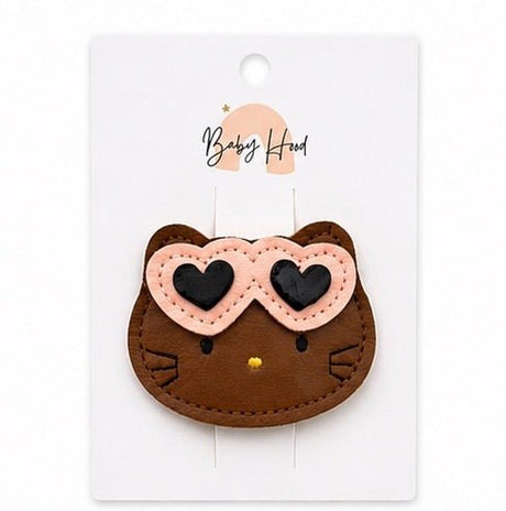 Baby Hood Kitty Love Hair Clip - Princess and the Pea Boutique