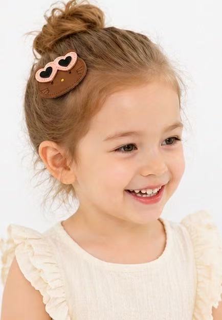 Baby Hood Kitty Love Hair Clip - Princess and the Pea Boutique