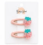 Baby Hood Pastel Strawberry Snap Hair Clip Duo - Princess and the Pea Boutique