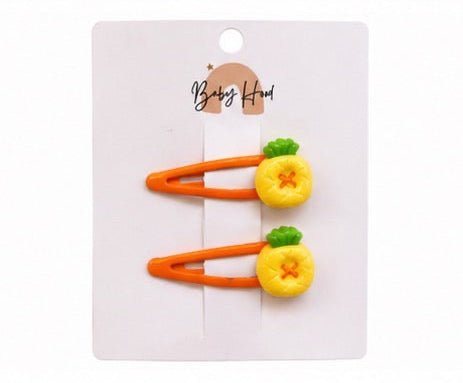 Baby Hood Sunny Pineapple Snap Clip Duo - Princess and the Pea Boutique