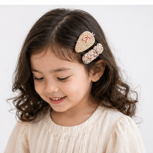 Baby Hood Vintage Floral Duo Hair Clip Set - Princess and the Pea Boutique