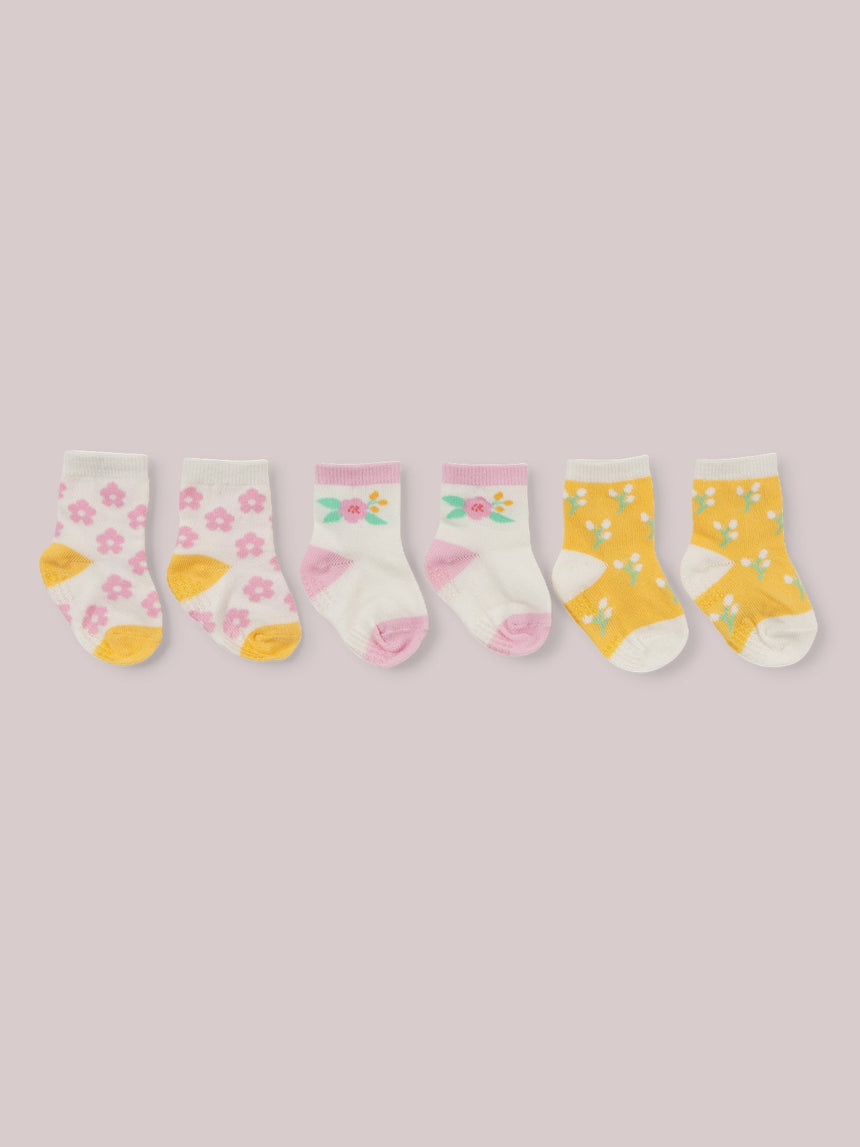 Baby Socks Trios Sweet Daisy - Princess and the Pea Boutique