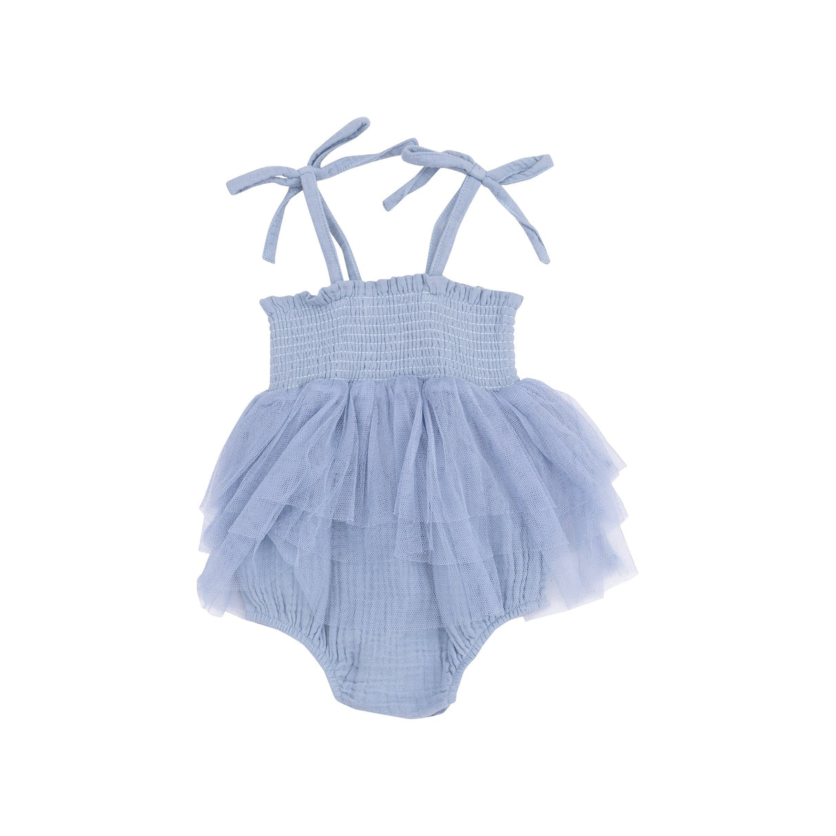 Baby Tutu Bubble - Solid Muslin Dusty Blue - Princess and the Pea Boutique
