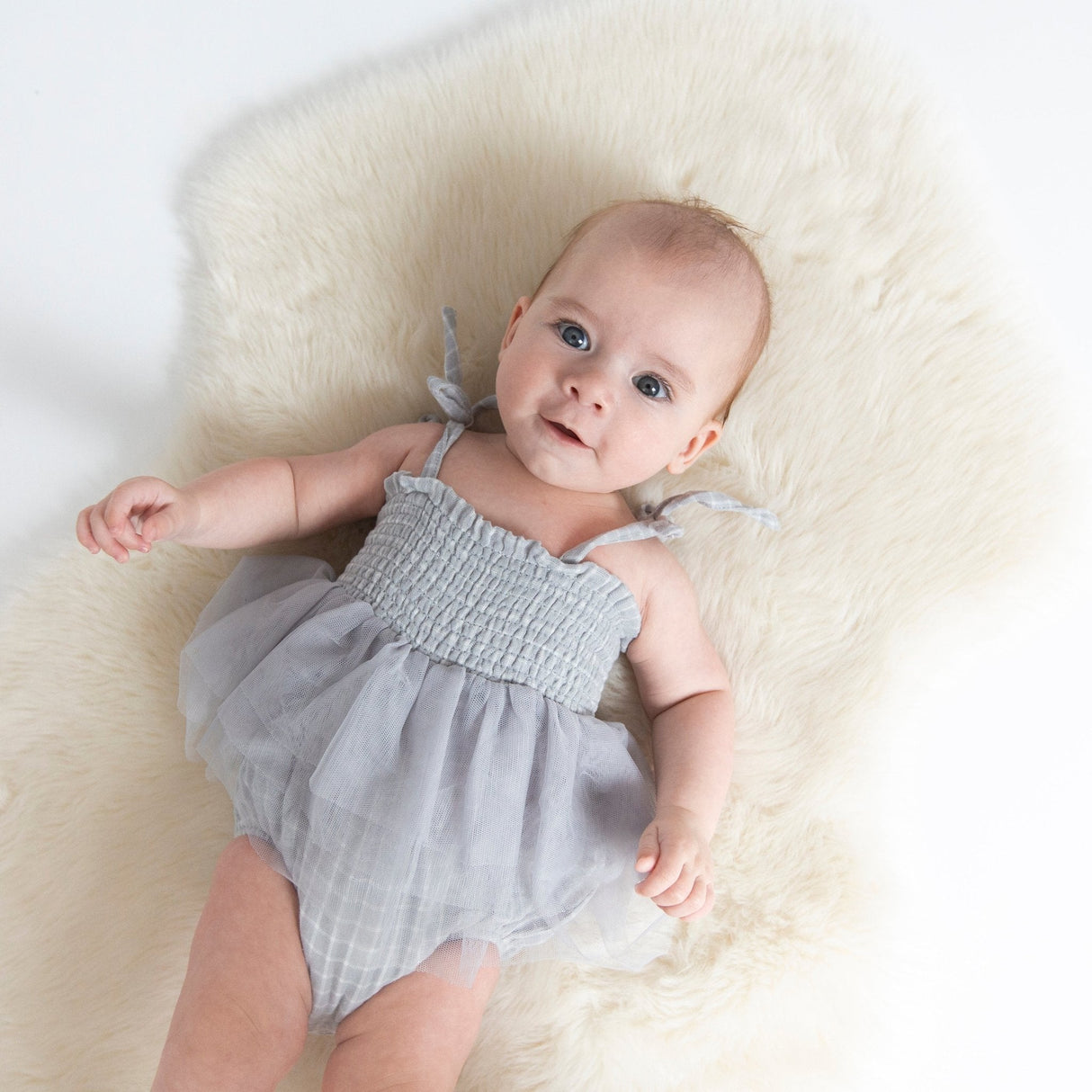 Baby Tutu Bubble - Solid Muslin Gray - Princess and the Pea Boutique